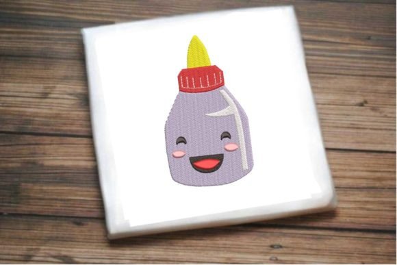 Kid Glue Bottle: A Creative Embroidery Design for School Supplies