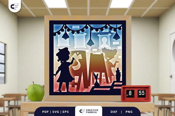 Kids Painting 3D Shadow Box Paper Cut