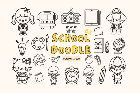 School Doodle: A Playful Typeface That Brings Nostalgia to Modern Design