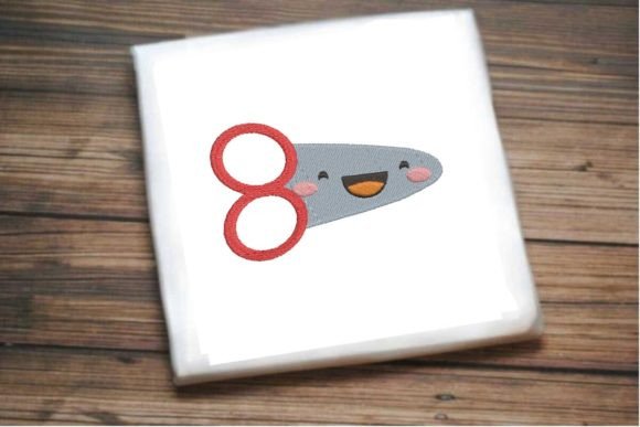 Smiling Scissors Embroidery Design