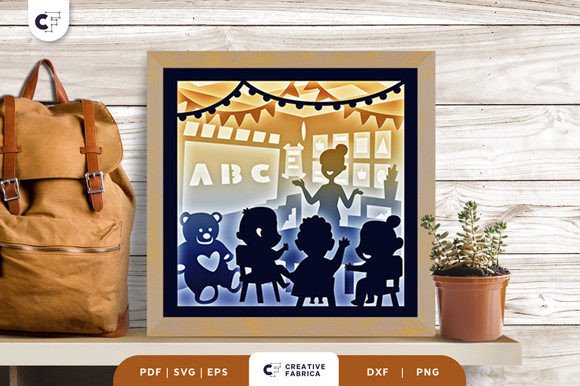 Students Learning Alphabet 3D Shadow Box: A Creative Tool for Education and Art