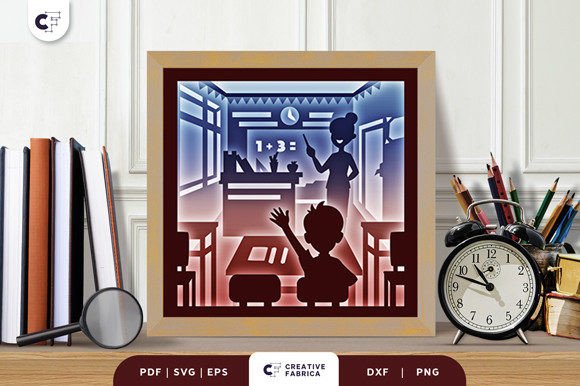 Students Learning Math 3D Shadow Box: A Creative and Educational Craft Project