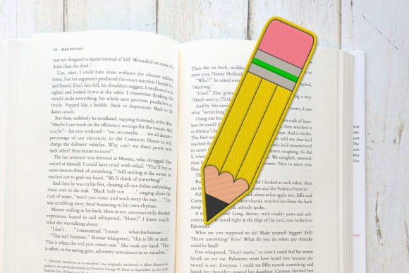 The Adorable Pencil Bookmark: A Creative Embroidery Design for Teachers and Beyond