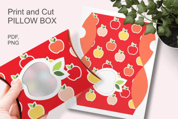 The Red Pillow Box with Apples Print N Cut: A Versatile DIY Gift Packaging Solution
